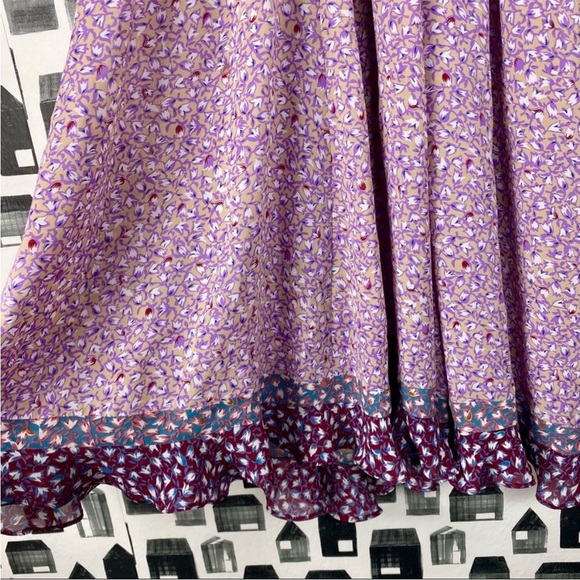 Neiman Marcus / Diane Frez dress - floral ruffle lightweight polyester - Picture 3 of 8